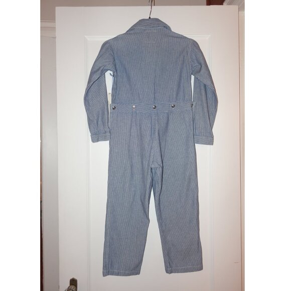 NWT Blu Pony Vintage Striped Jumpsuit Coveralls Size 6 - Picture 3 of 5